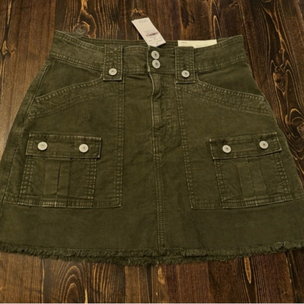 American Eagle Outfitters Dark Green Corduroy Skirt